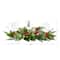 20&#x22; Winter Greenery &#x26; Berries Triple Candle Holder Christmas Table Arrangement